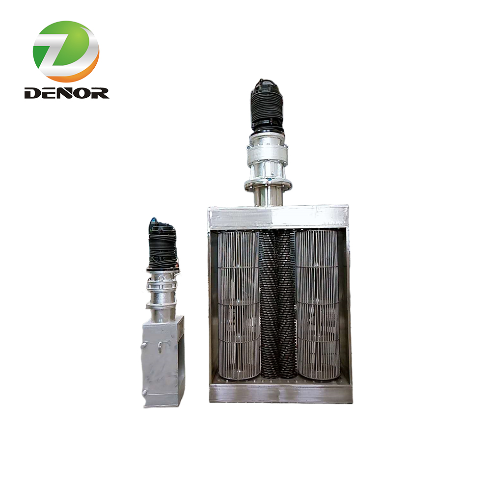 Double drum sewage grinder