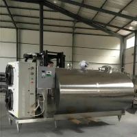 Horizontal fresh milk cooling tank